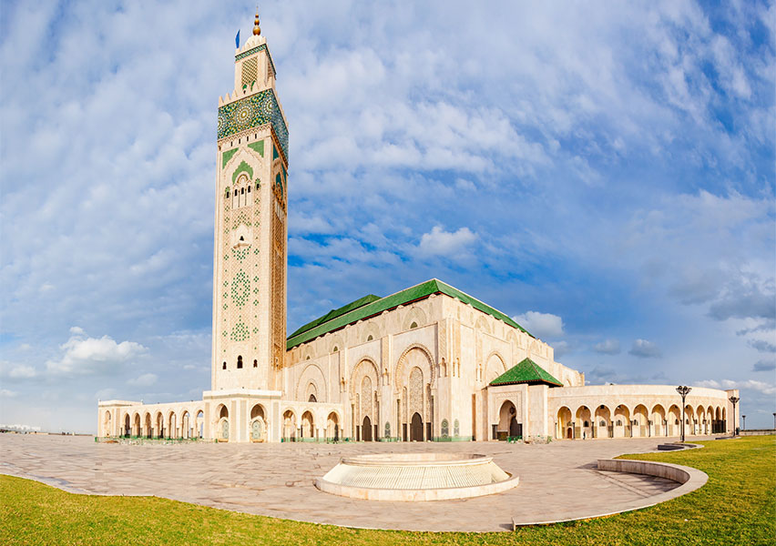 La moschea di Hassan II La moschea di Hassan II